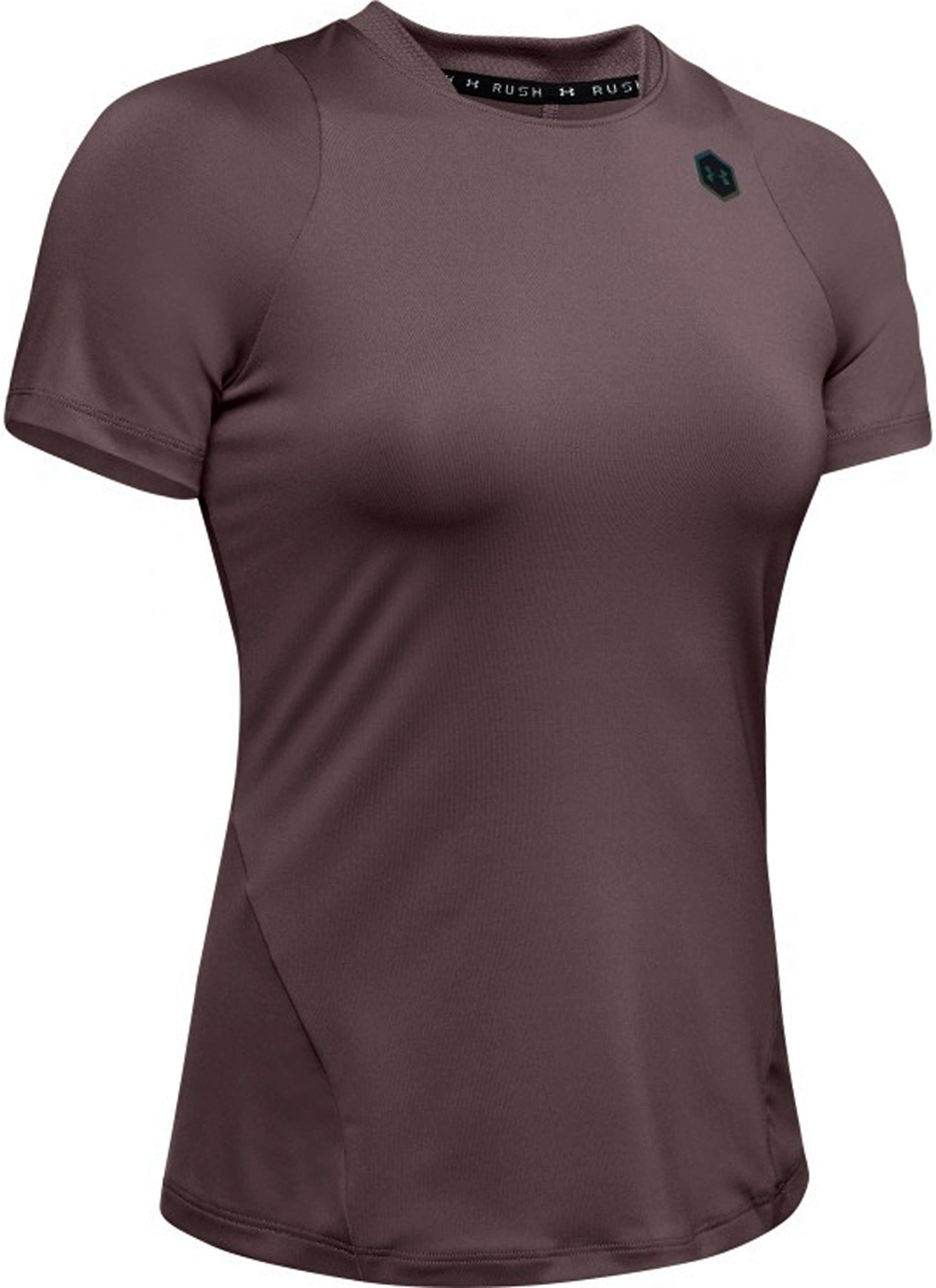 Under Armour Rush Grey Womens Kurzarm Training Fitnessstudio T-Shirt Top 1332468 057