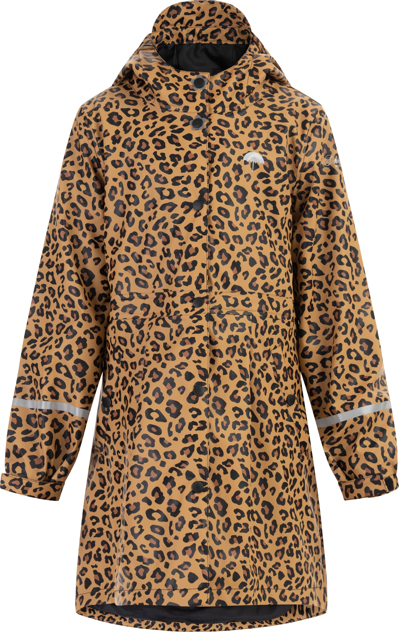 Schmuddelwedda Regenmantel Mädchen schwarz beige leo