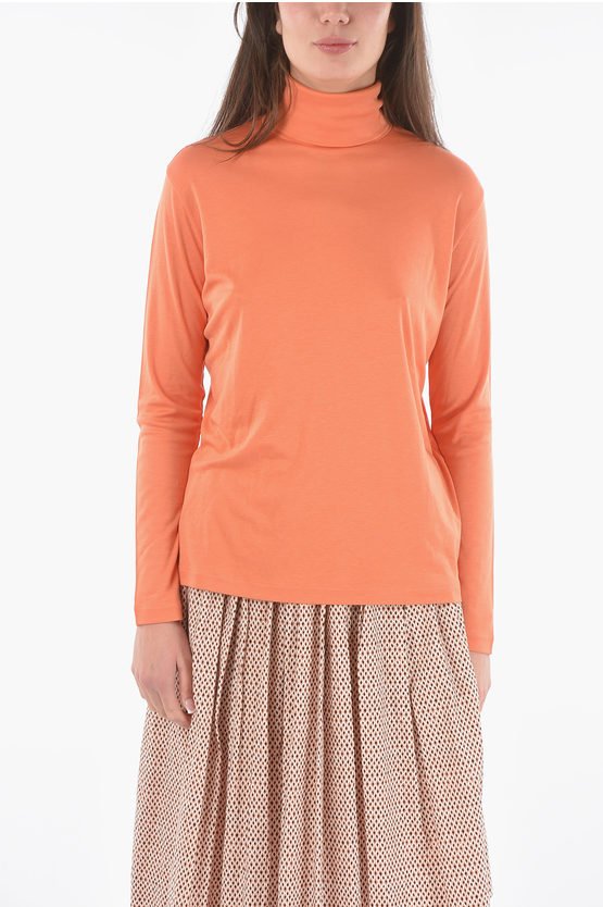 Leichter Rollkragenpullover in Orange