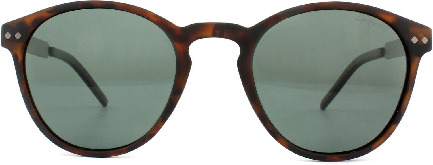 Polaroid Runde Unisex Matt Havanna Grün Polarisierte Sonnenbrille