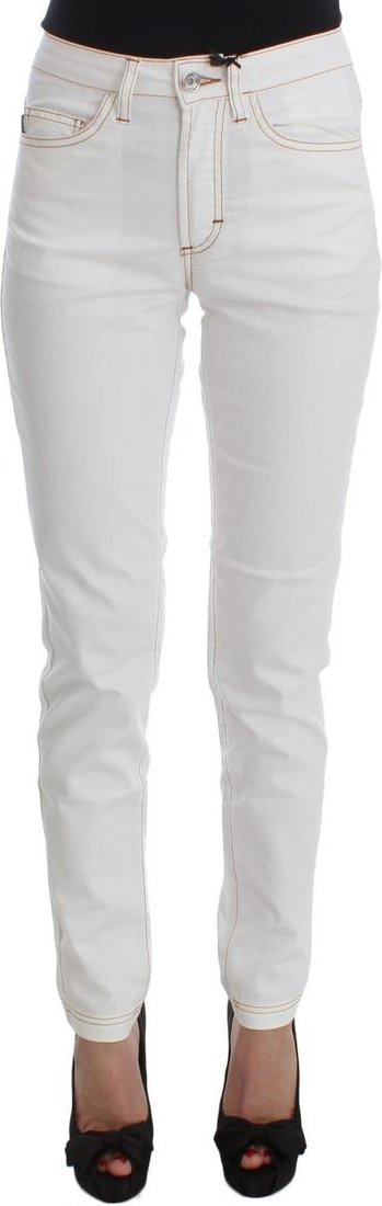 Cavalli Damen Weiße Baumwollmischung Slim Fit Jeans
