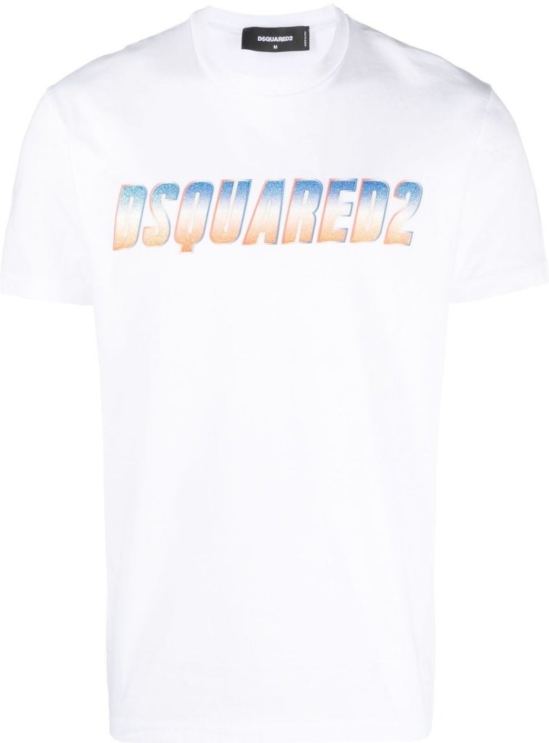 Dsquared2 Sparkle Logo Cool Fit White T-Shirt
