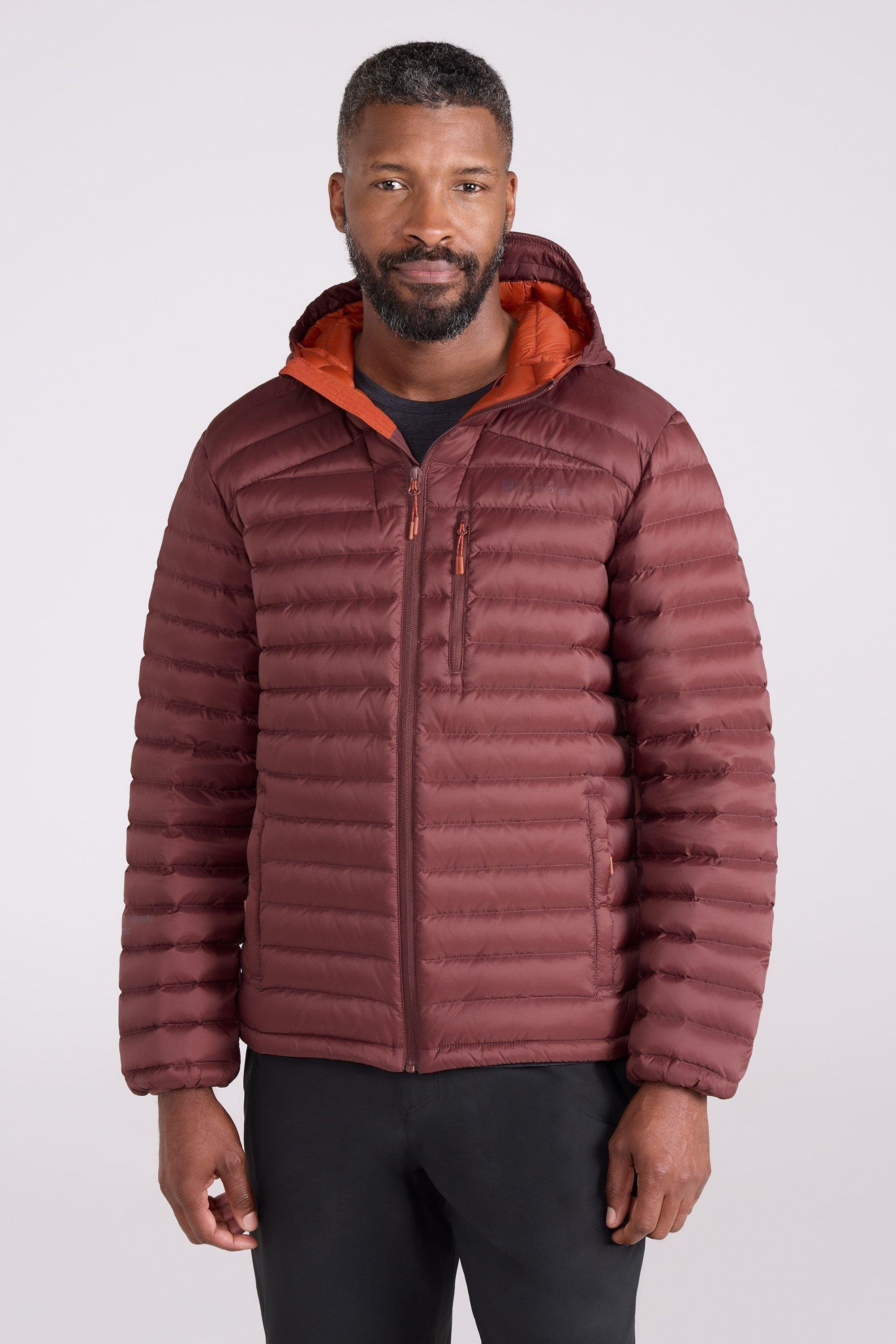 Mountain Warehouse - "Henry II Extreme" Steppjacke Daunen-gefüllt für Herren (Burgunderrot)
