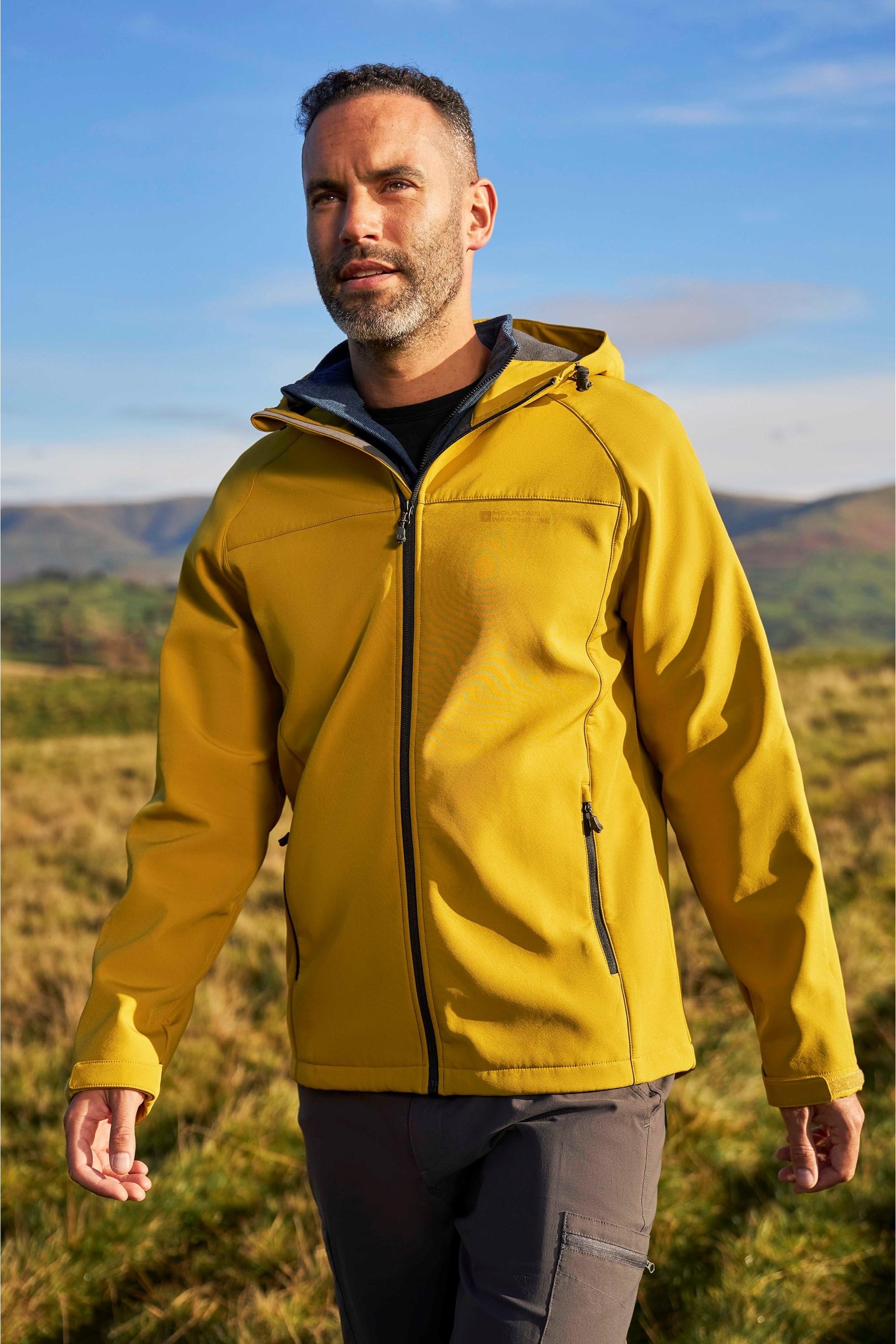 Thumbnail - Mountain Warehouse - "Exodus" Softshelljacke für Herren (Weiches Gelb)