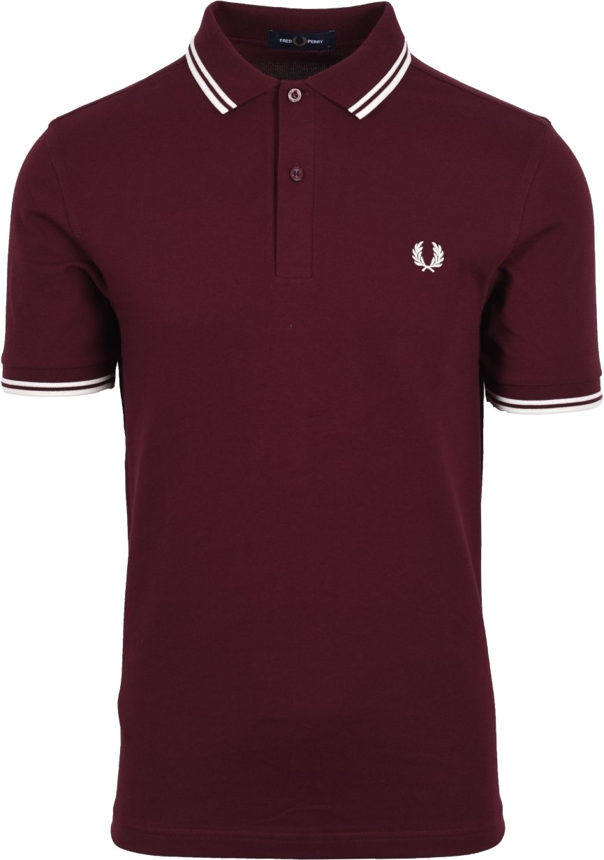 Fred Perry Twin Tipped Poloshirt in Burgunderrot