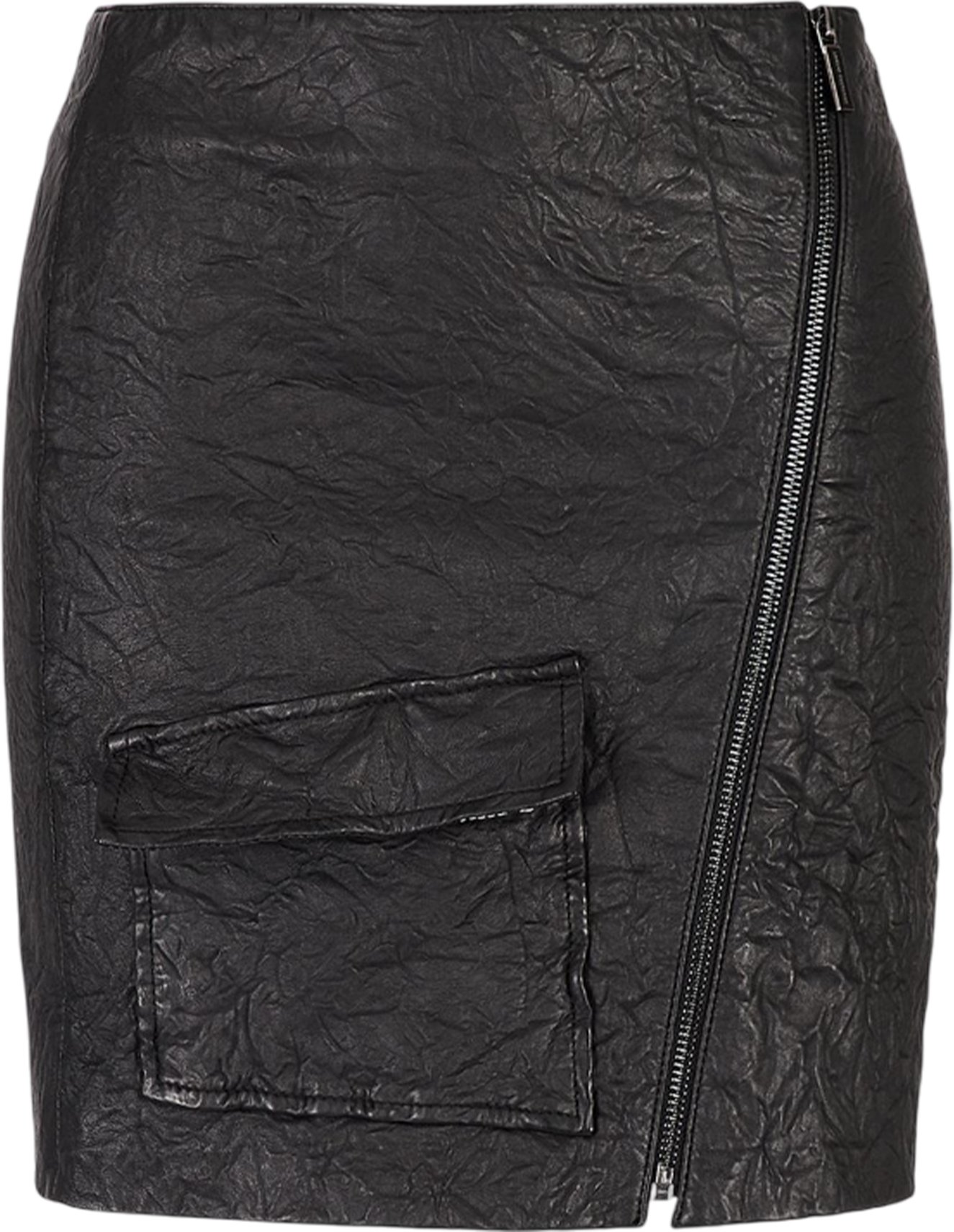 Armani Exchange - Minirock für Damen, Leder (Schwarz)