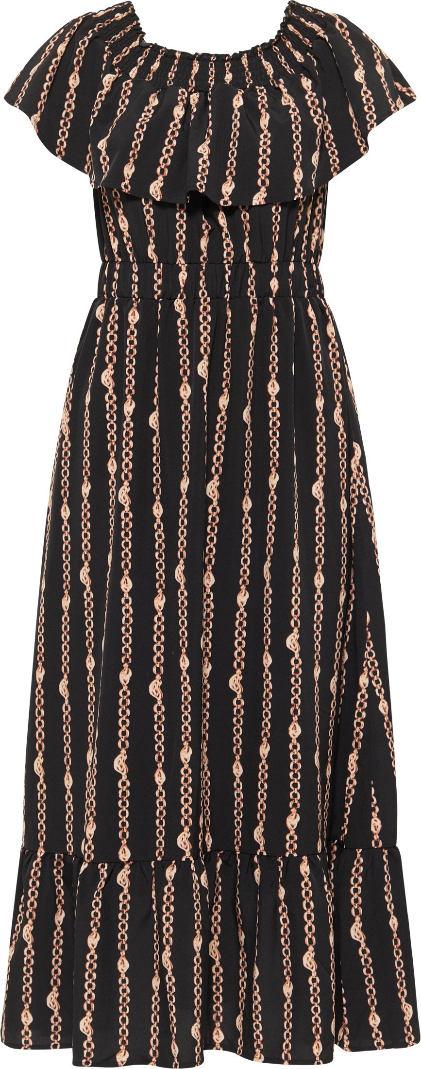 Faina Maxikleid mit Allover-Print Damen schwarz