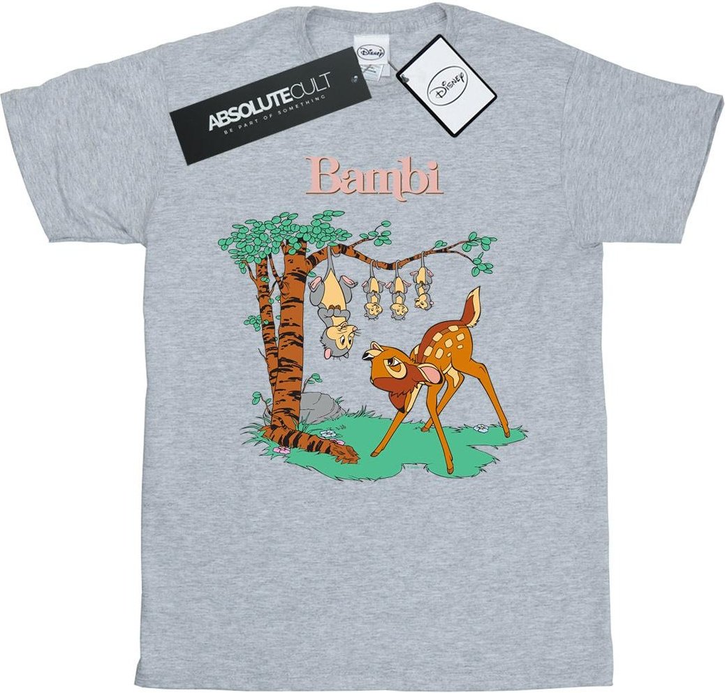 Disney - "Bambi Tilted Up" T-Shirt für Damen (Grau)