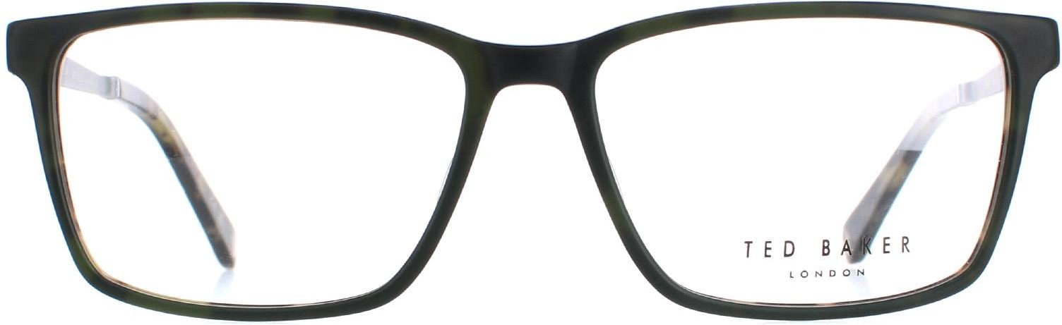 Ted Baker Rectangle Herrenbrille Braun Schildpatt