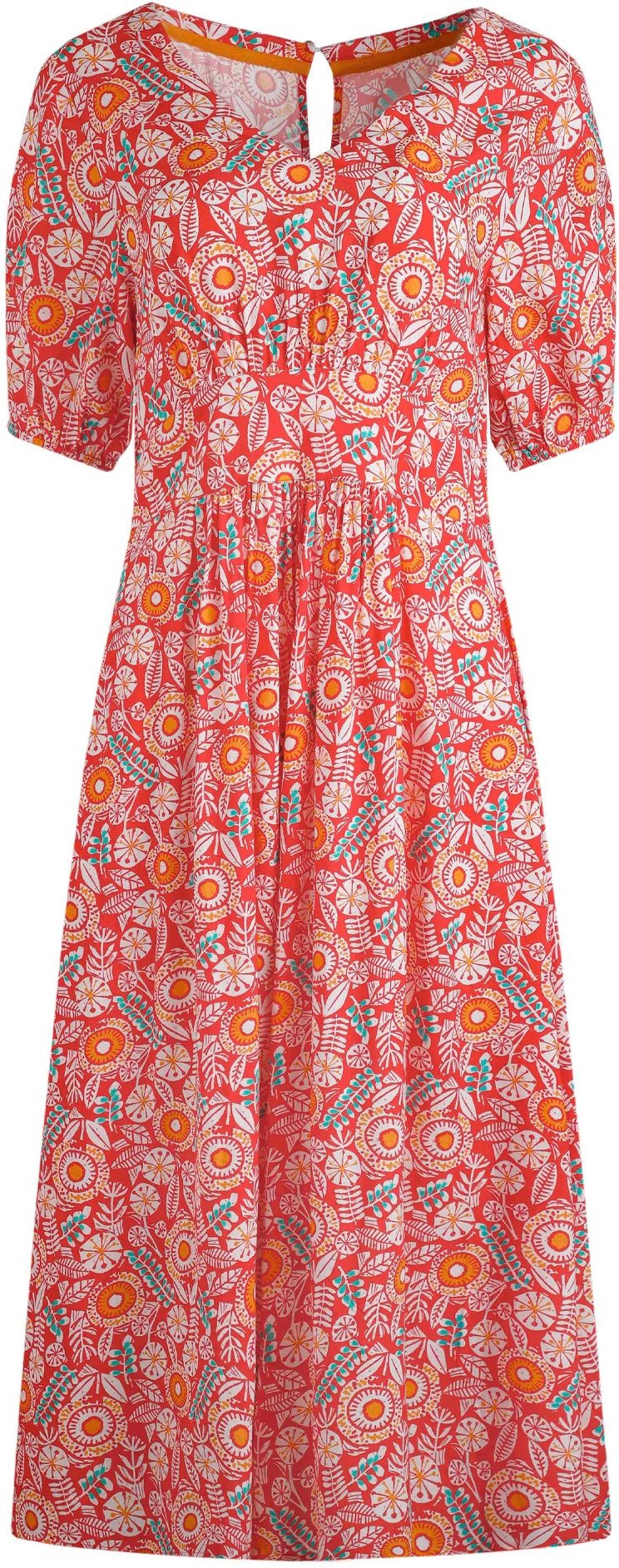 Weird Fish - "Dilsha" Midikleid für Damen (Tangorot)