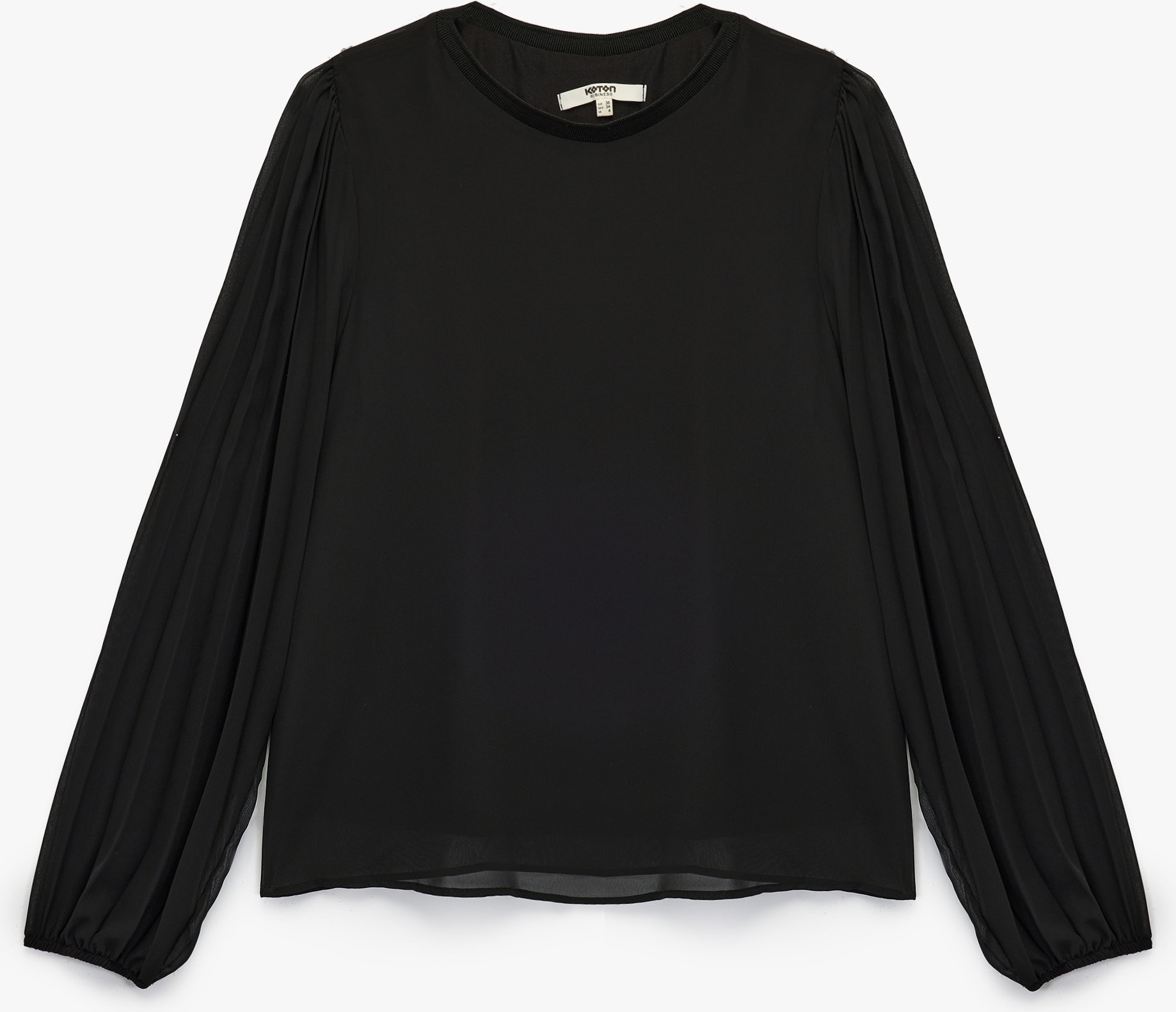 Koton BLUSE LS Chiffon-Bluse mit langen Ärmeln