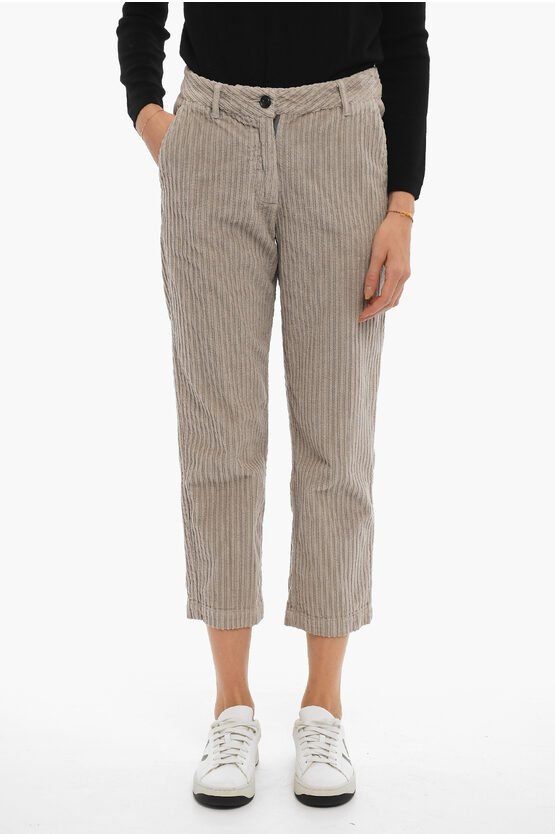 Cordhose mit 4 Taschen in Grau