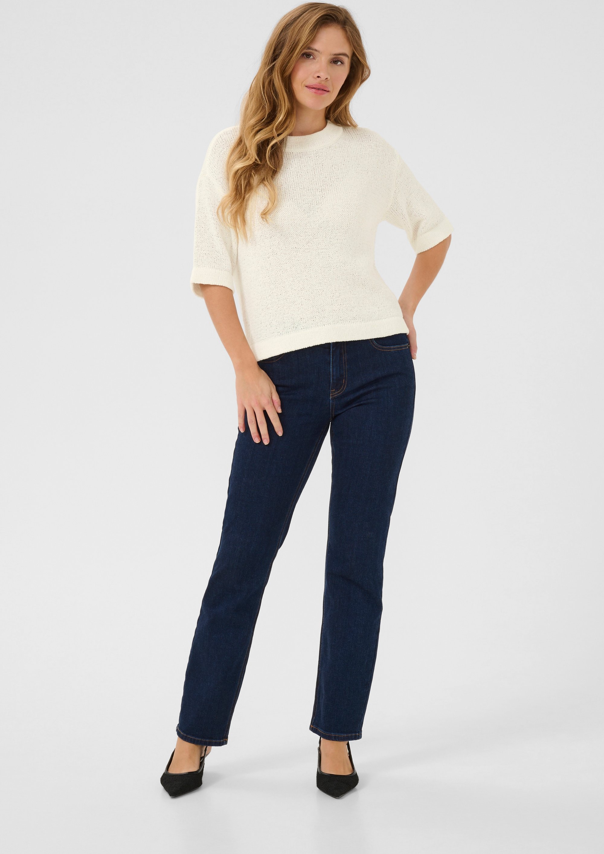 Strickpullover Baggy fit white