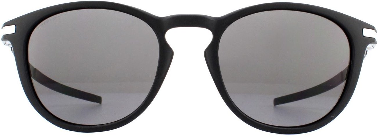 Oakley Round Mens Satin Black Prizm Gris Lunettes de soleil