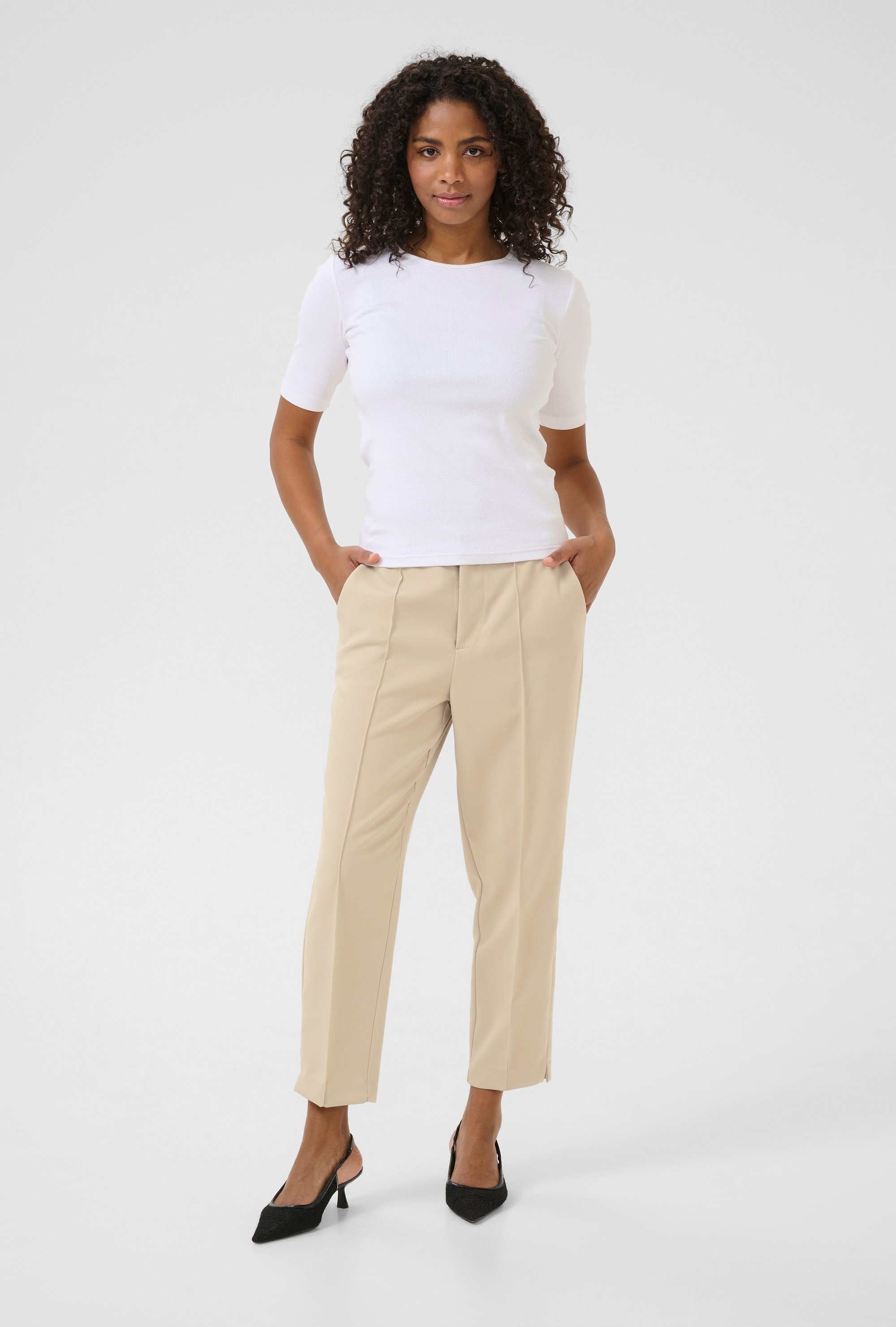 Pants Suiting Regular fit Feather Gray beige