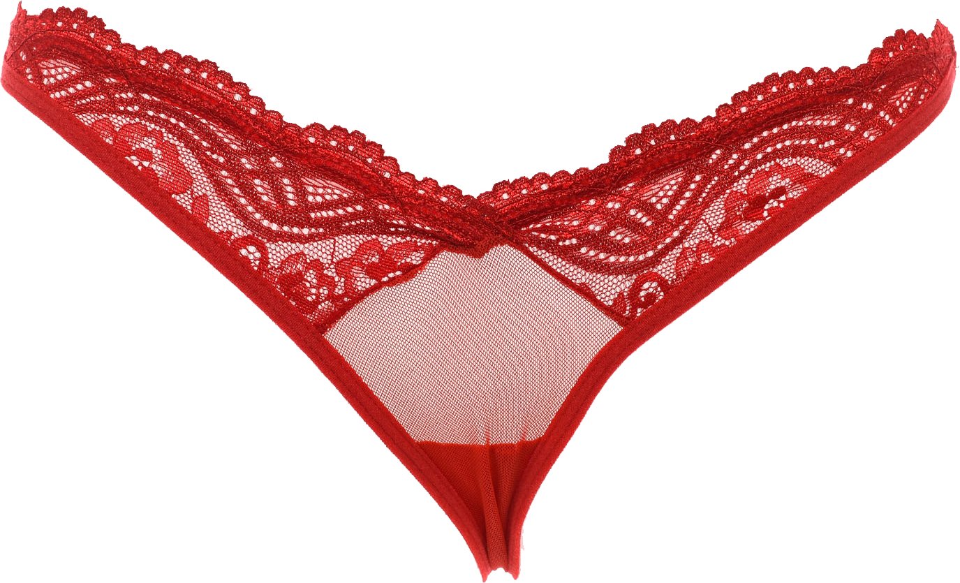 Verstellbarer Dessous-Tanga mit Spitzendetail 21684 Damen