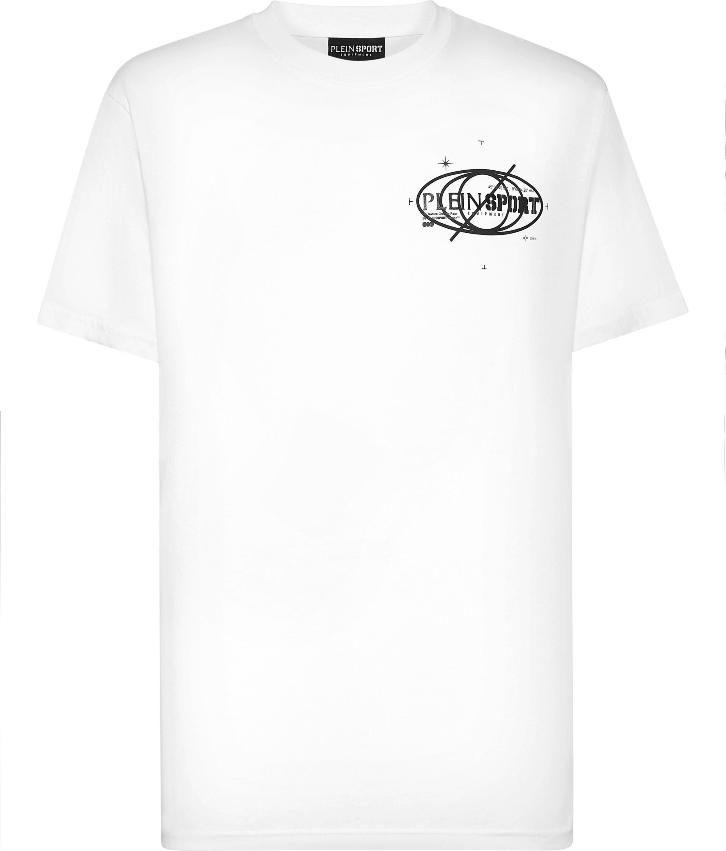 Plein Sport Cotton T-Shirt Round Neck Ss Logos