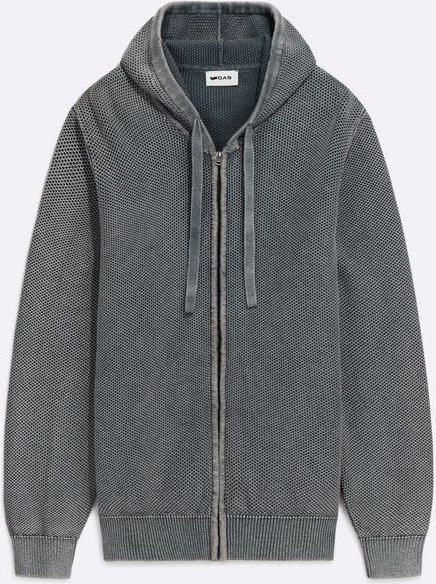 Herren asphaltgrau ADAN HOOD ZIP Kapuzenpulli