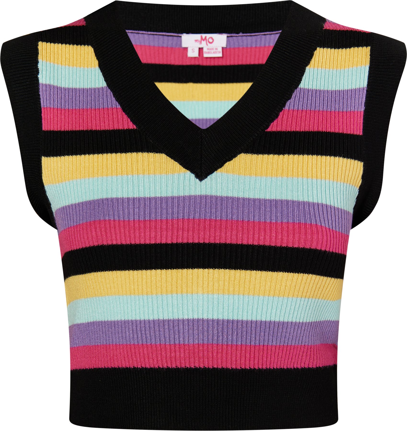 Thumbnail - Mymo strickpullunder Damen Schwarz Mehrfarbig