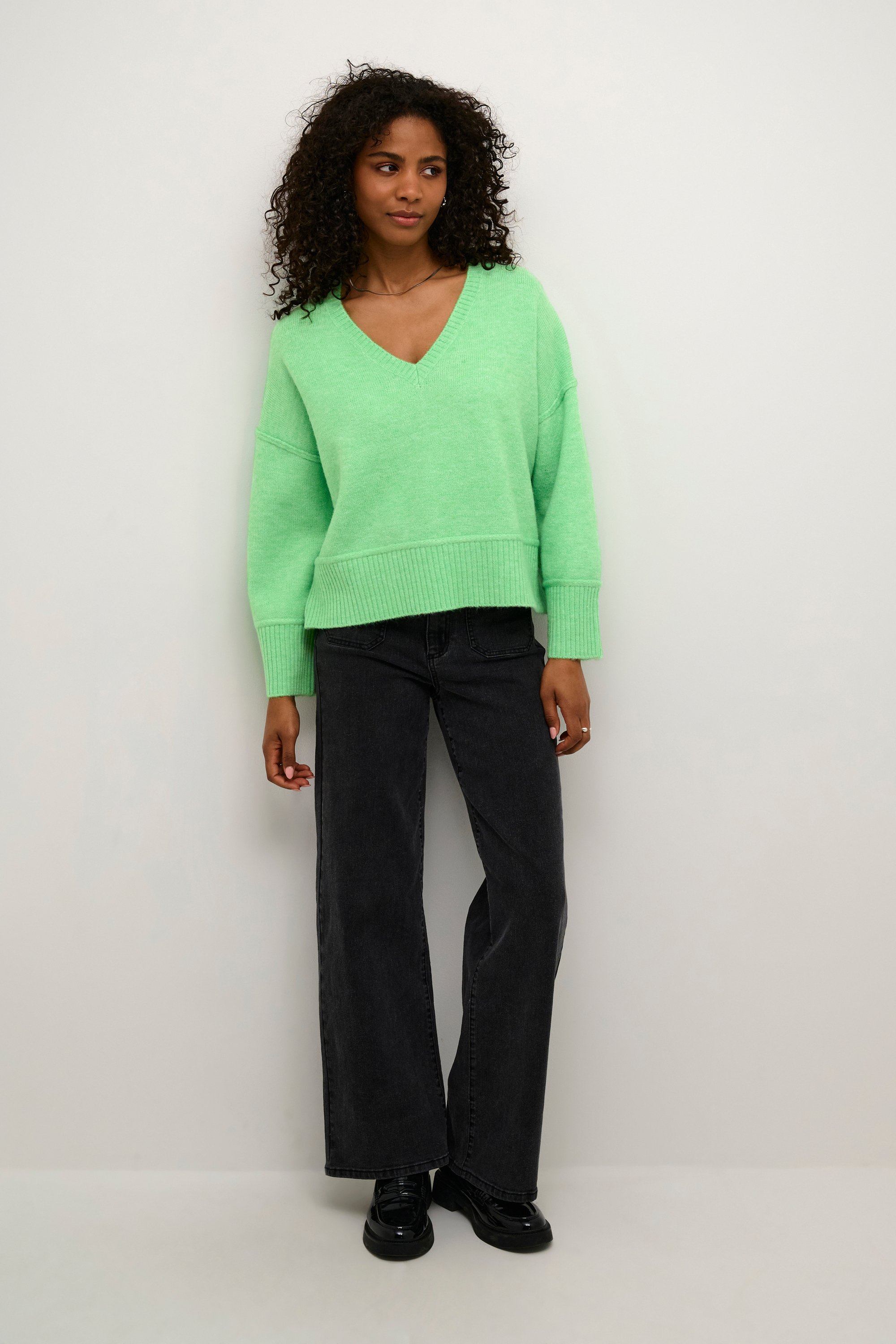 Thumbnail - Strickpullover Baggy fit light green