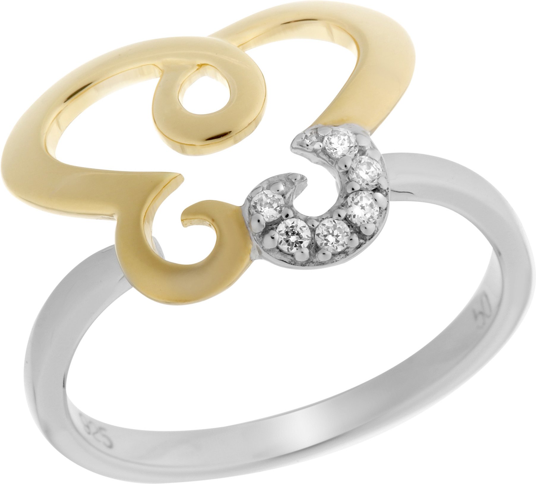 Orphelia Damen-Ring Sterling-Silber 925 – Silber/Gold ZR-7088/1