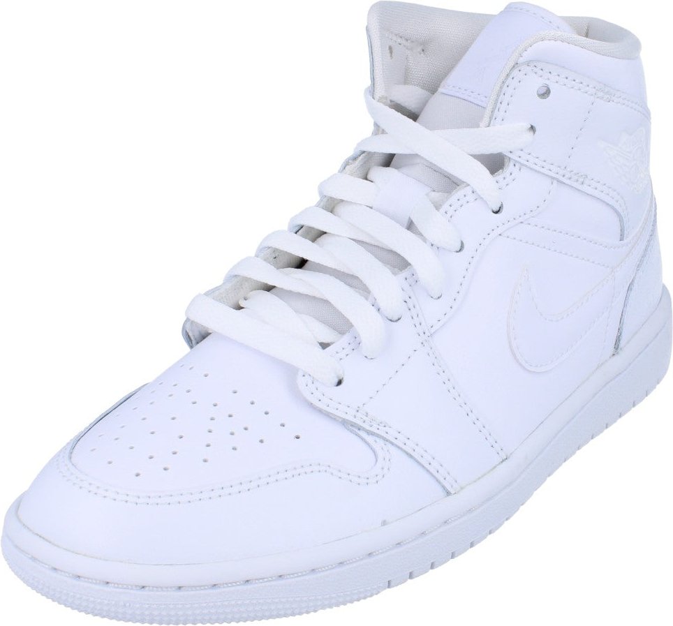 Nike Damen Air Jordan 1 Mid Weiße Sneakers