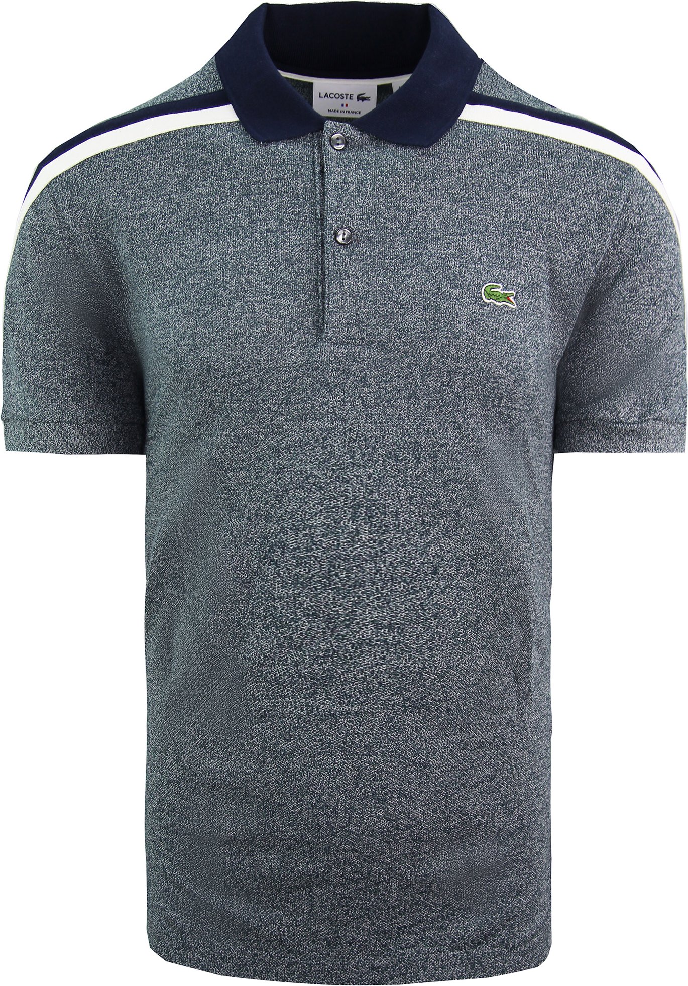 Lacoste -Taping -Herren -Mergel -Blue Polo -Hemd aufnehmen