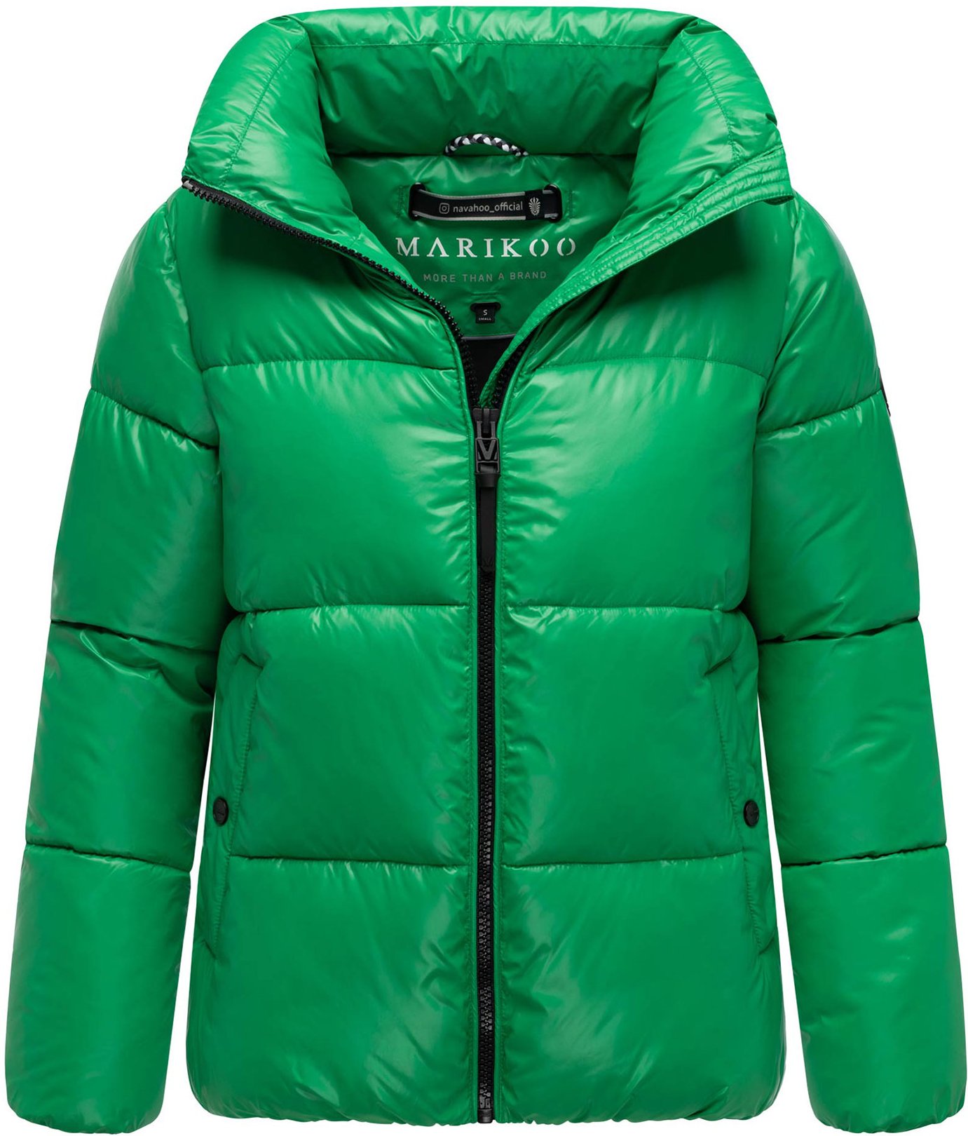 Marikoo Damen Winterjacke Hazalee im Puffer-Stil mit glänzender Optik