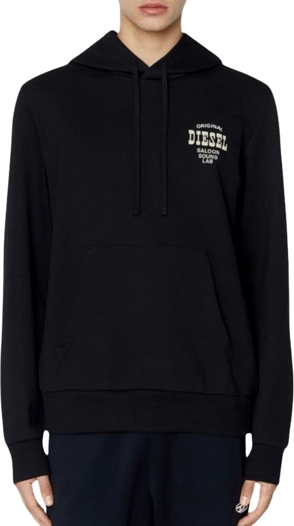 Diesel - Schwarzer Kapuzenpullover mit Saloon-Logo