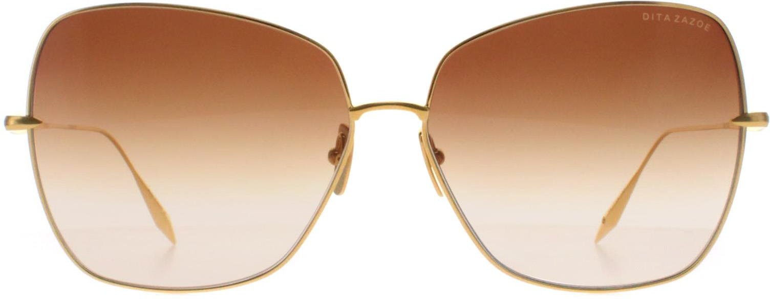 Dita Cat Eye Damen Gelbgold Dunkelbraun bis klar Farbverlauf Zazoe