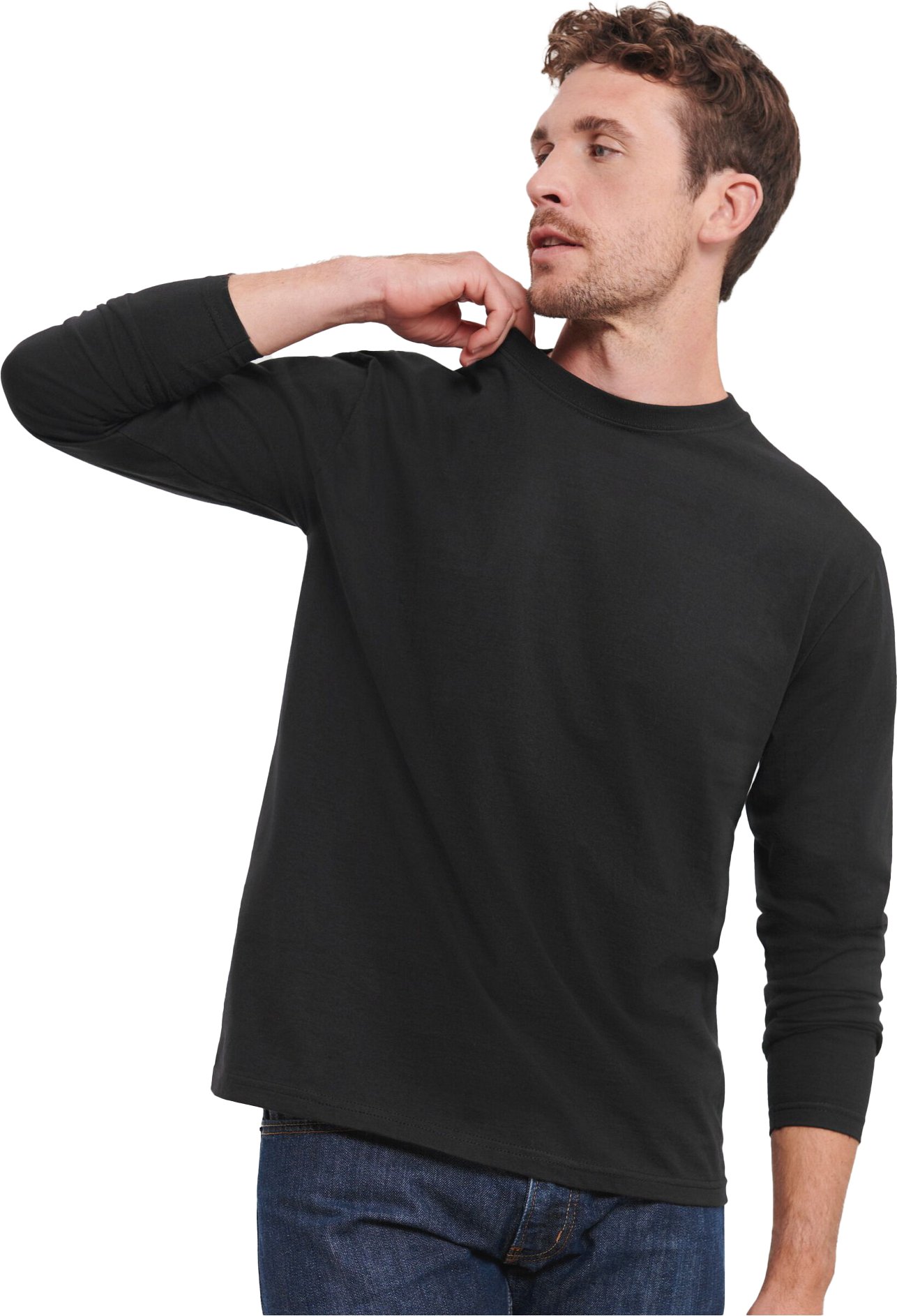 Russell Herren T-Shirt mit langen Ärmeln (Schwarz)