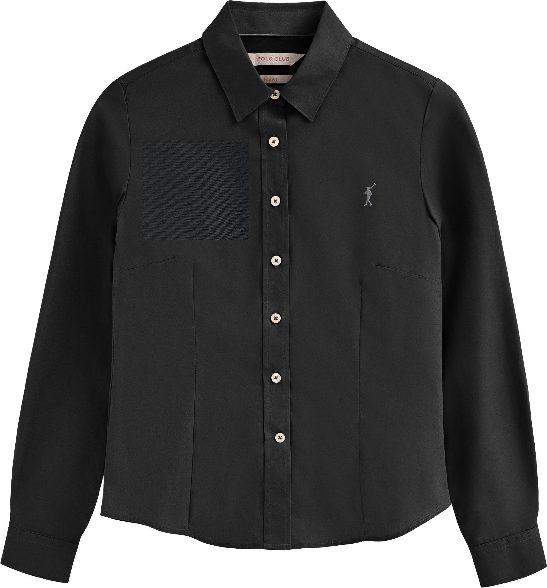 Hemd schwarz im Slim Fit mit Rigby Go-Logo