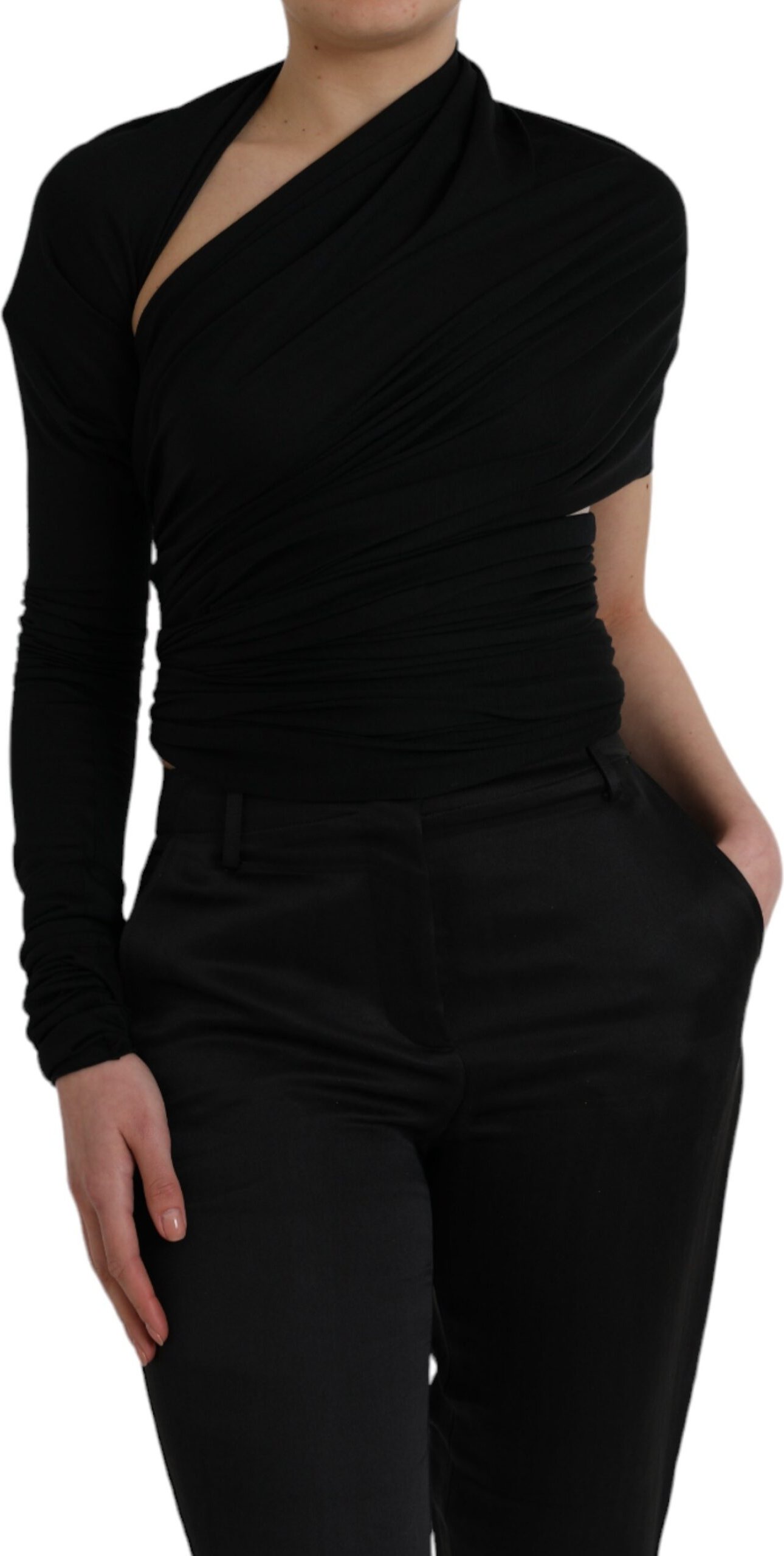 Dolce Gabbana Ms6454 Top mit einseitiger Drapierung