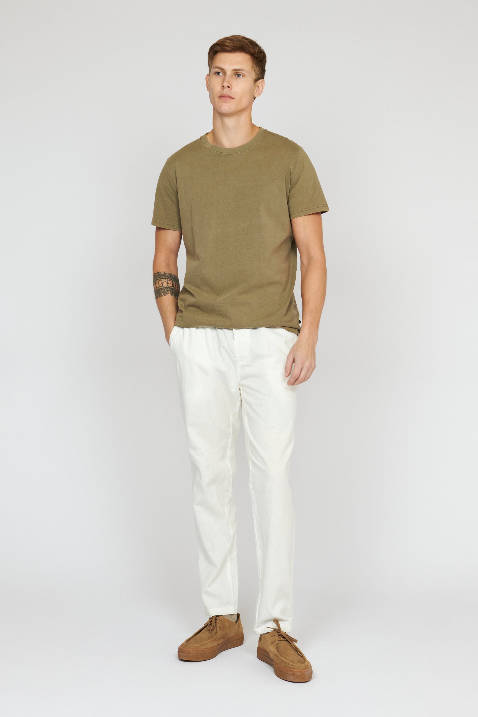 Casual Hose MAbarton Gerade Passform white