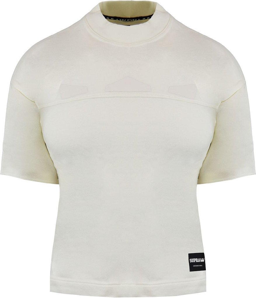 Supra International Short Sleeve Crew Neck Cream Damen Boxed Top 192181 036