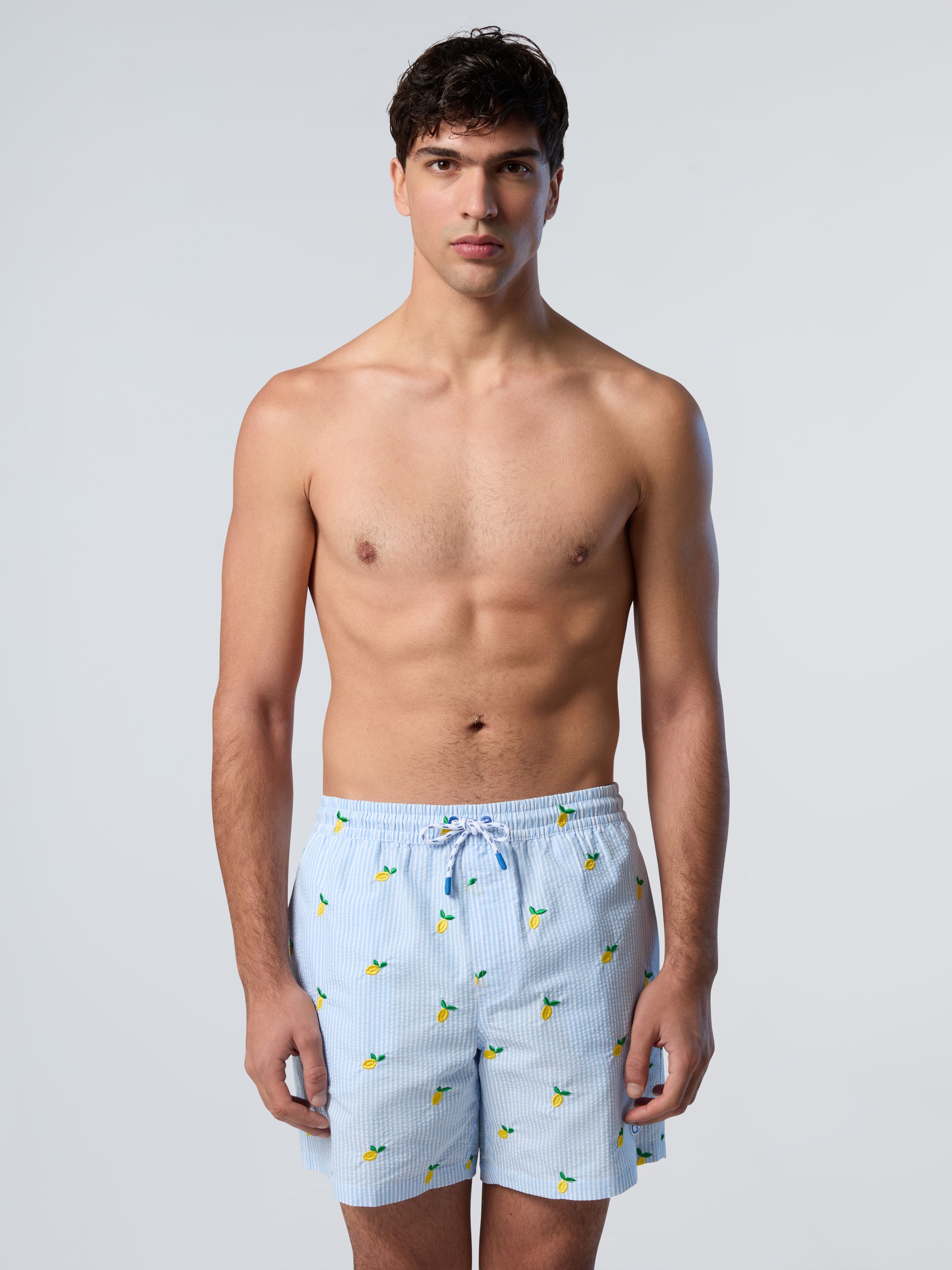 Thumbnail - North Sails Badeshorts Gestreifter Seersucker