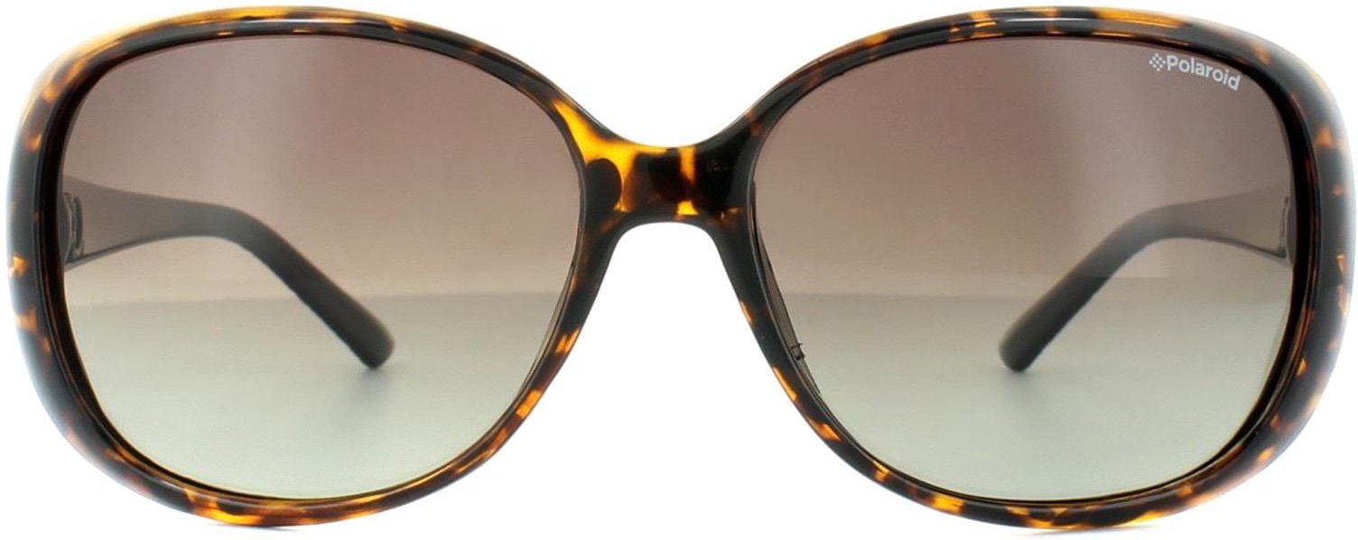 Polaroid Butterfly Womens Havanna Schwarz Braun Gradient Polarisierte Sonnenbrille