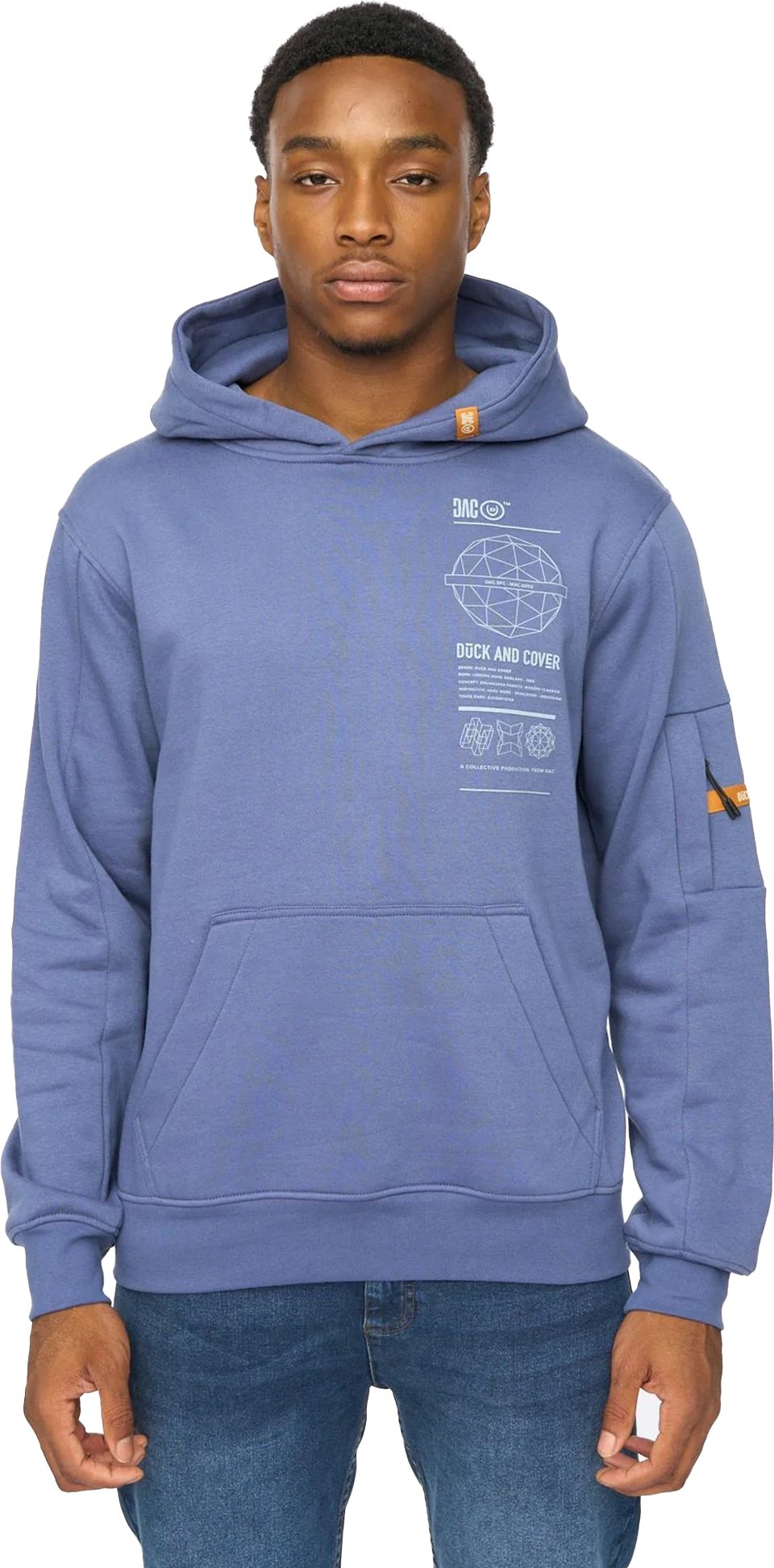 Duck and Cover - "Ashland" Kapuzenpullover für Herren (Jeansblau)