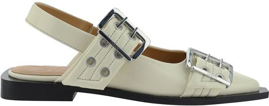 Sandaletten aus Leder mit Schnallenriemen