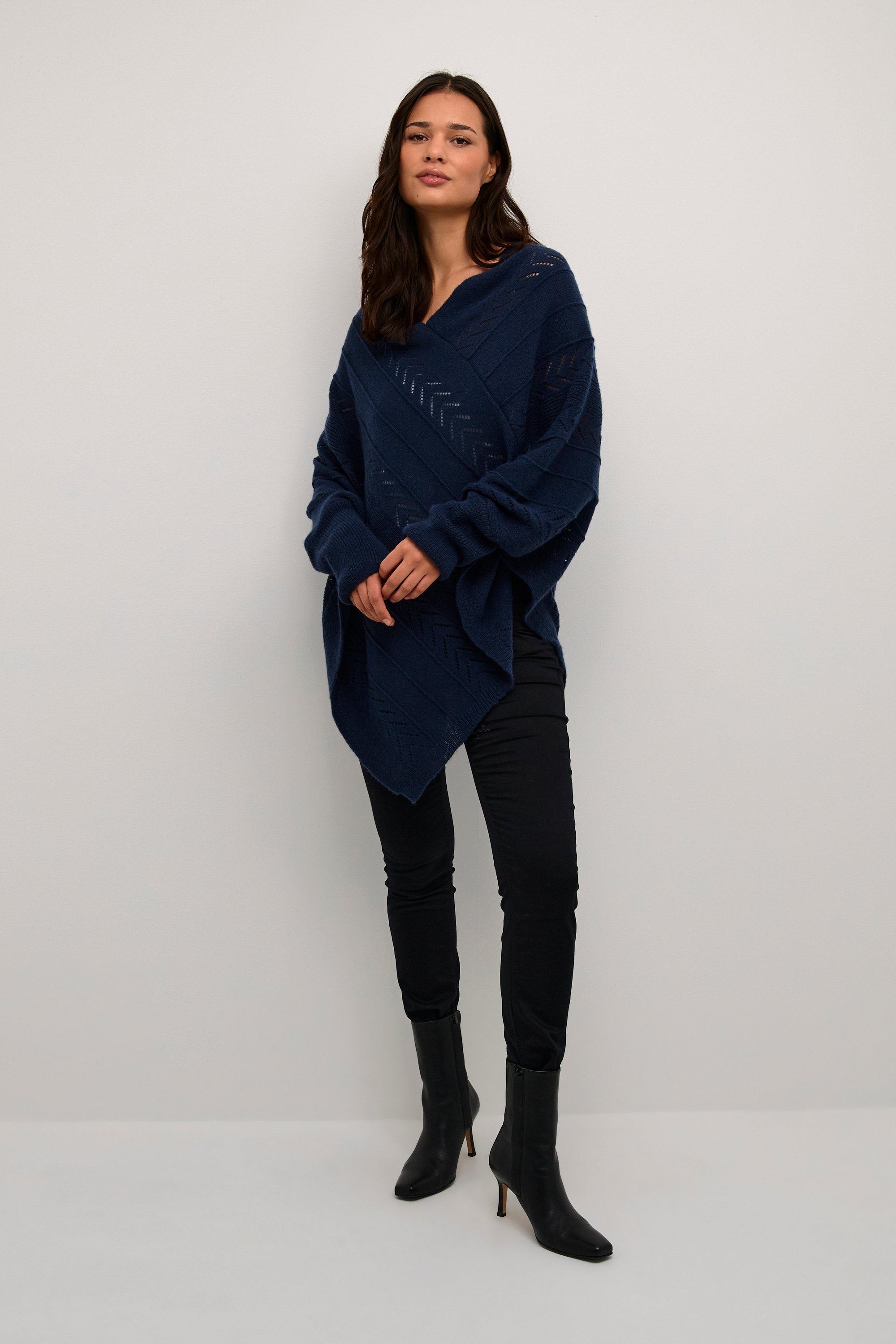 Poncho Loose fit dark blue