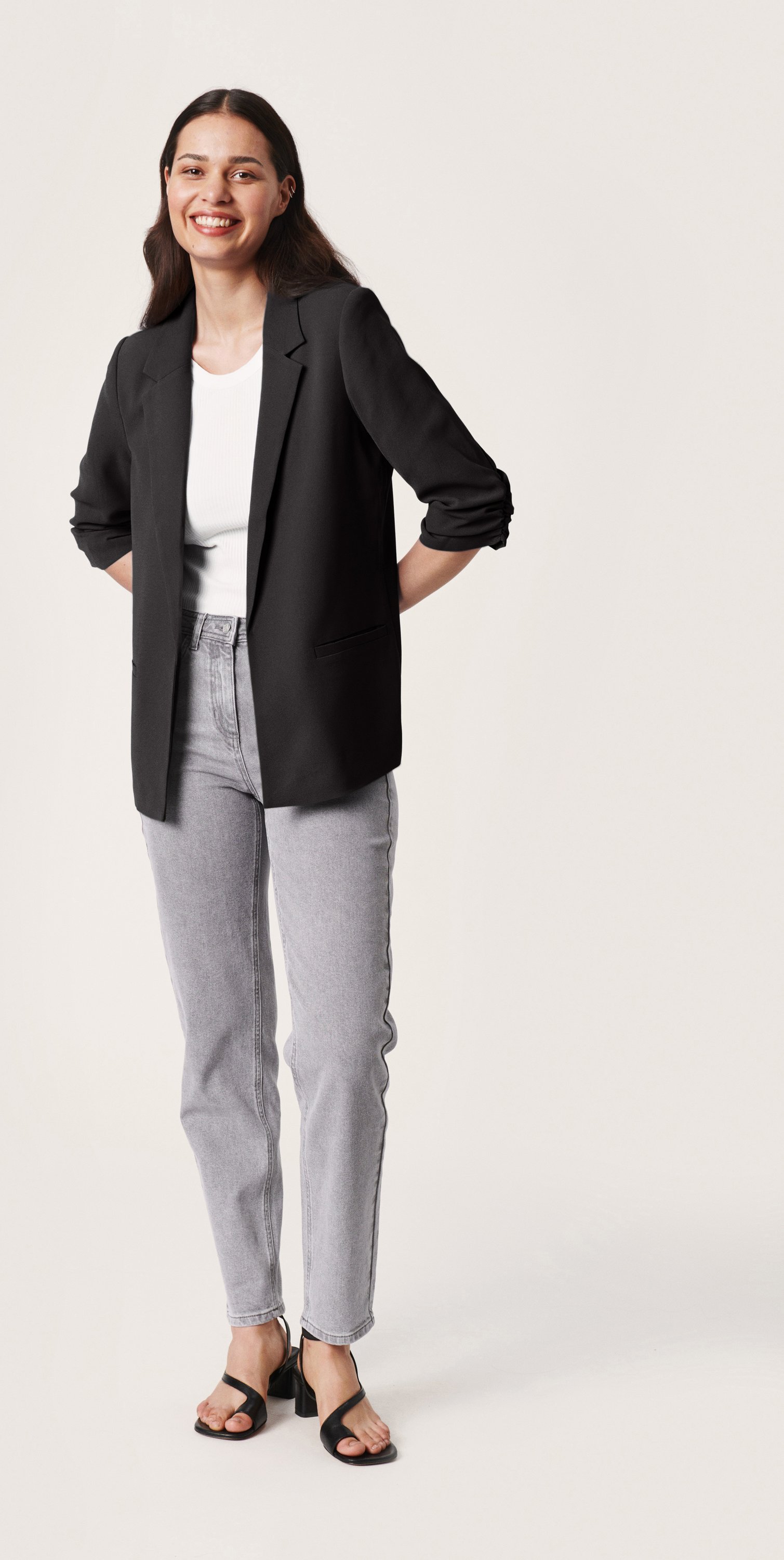 Blazer Gerade Passform Blac