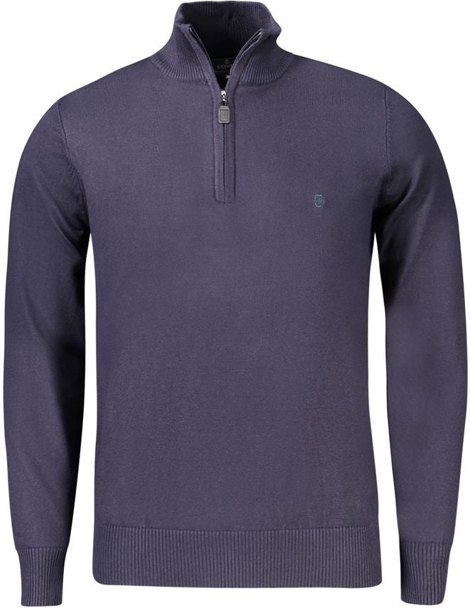 Thumbnail - Coveri Moving Blaue Viskose Herrenpullover