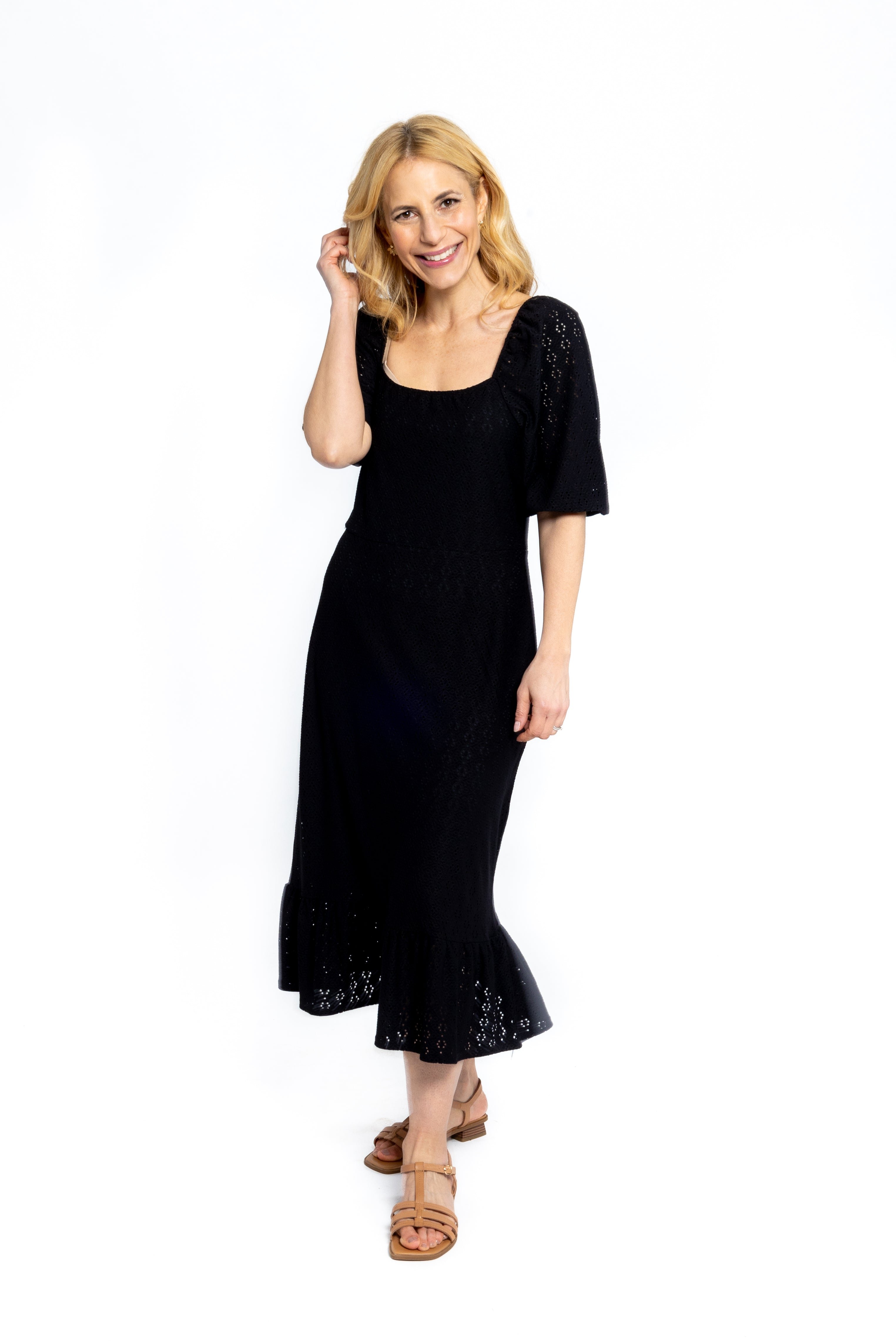 Belle Broderie Kleid mit Schleife