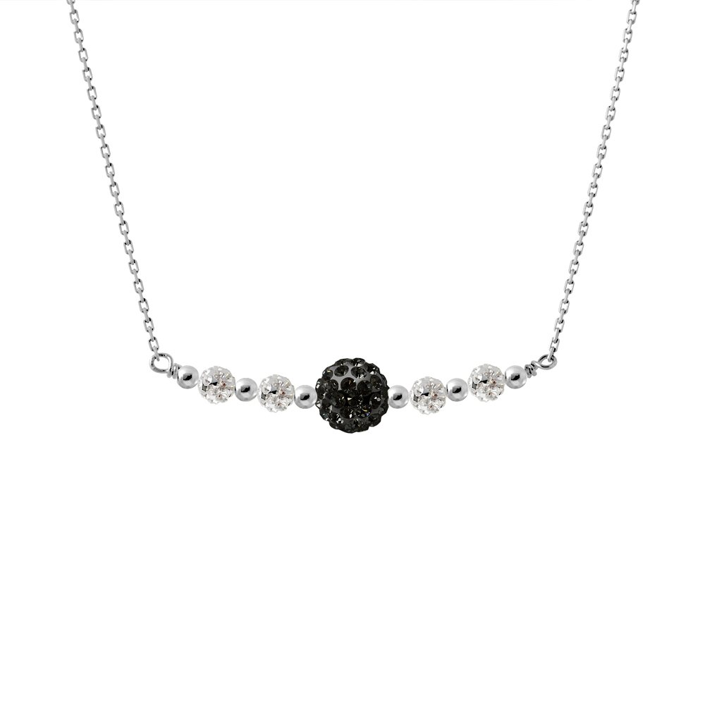 DIADEMA - Halskette mit schwarzem Kristall - Love Jewelry Collection