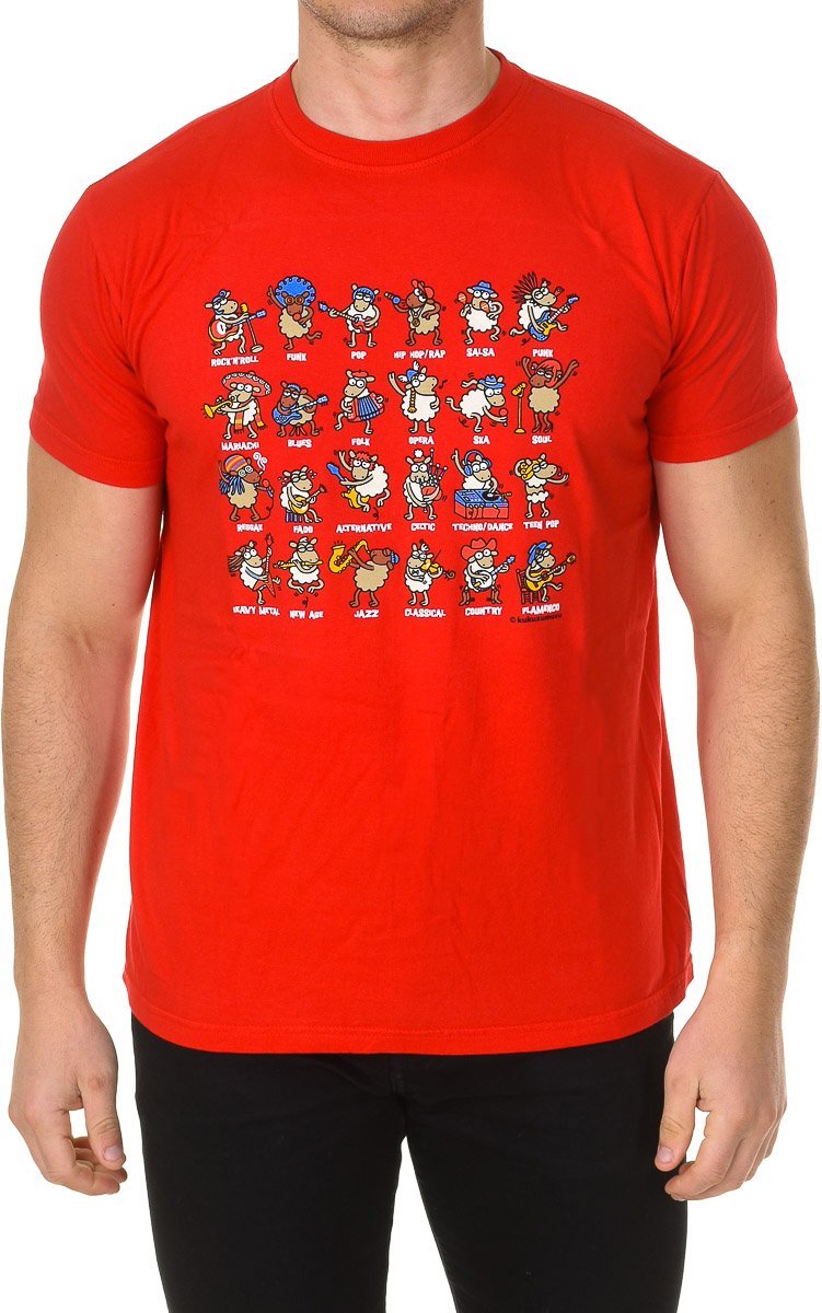 MUSIC Kurzarm-T-Shirt für Männer mit Rundhalsausschnitt