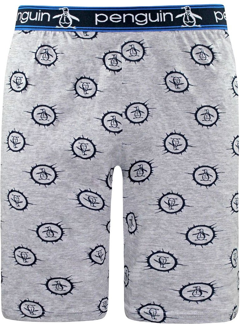 Original Penguin Pete Stamp Mens Grey Lounge Shorts