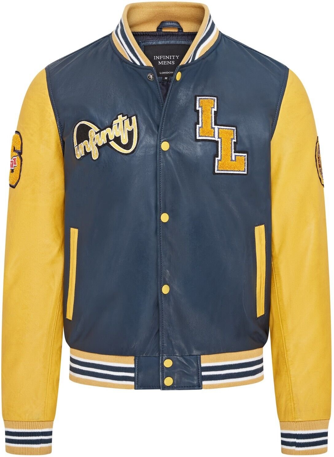 Baseball-Bomberjacke aus Leder f�r Herren im Letterman-Stil - Ashwood