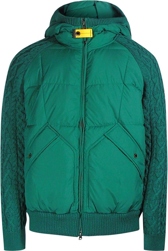 Dicke, billardgrune Daunenjacke von Parajumpers