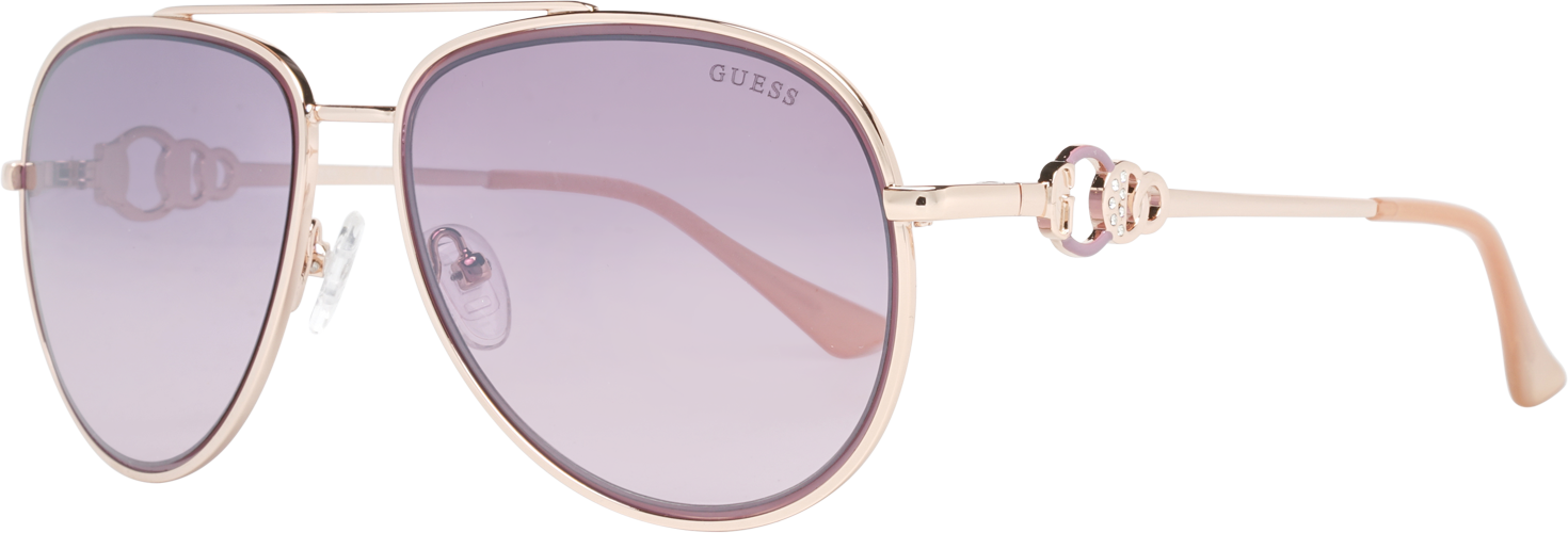 Guess Aviator Womens Glänzend Rose Gold Bordeaux Spiegel GF0344