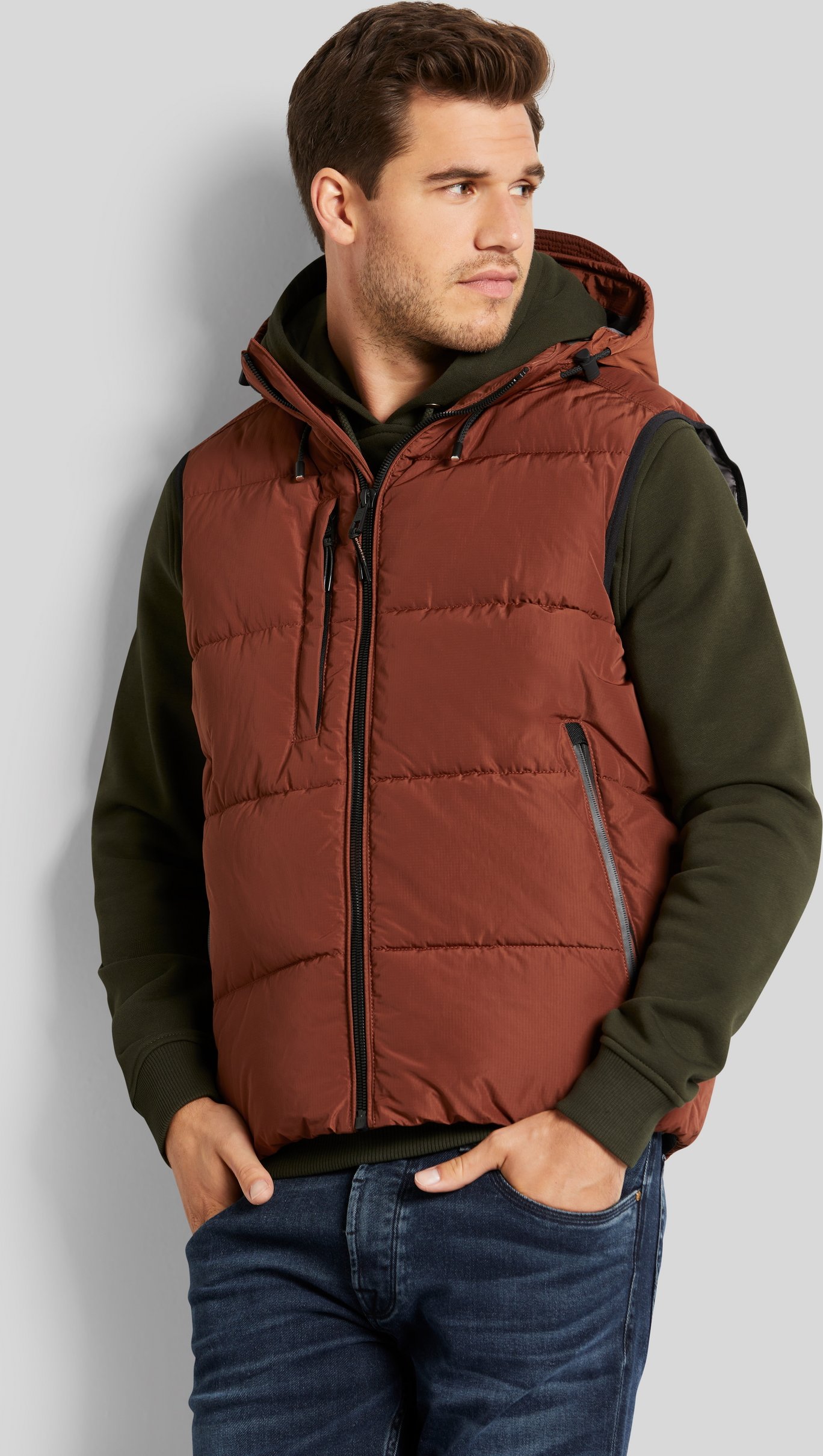 Thumbnail - Bugatti Herren Weste mit abtrennbarer Kapuze